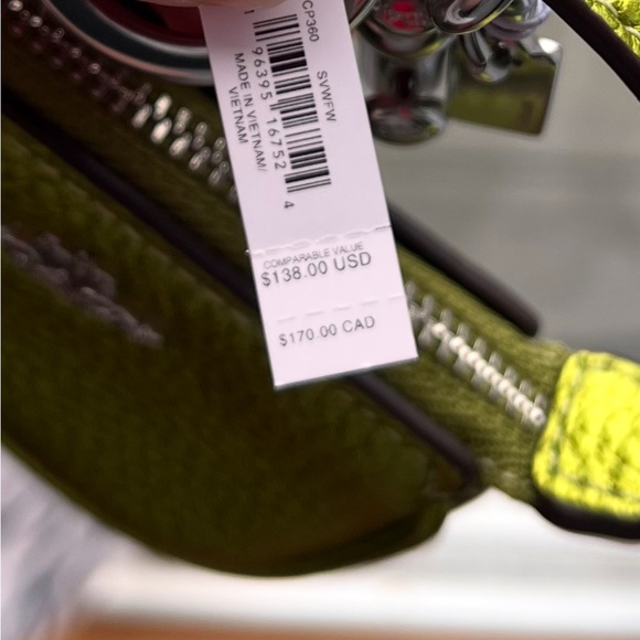 Coach Metallic Green Mini Bag Keychain - Picture 2 of 2